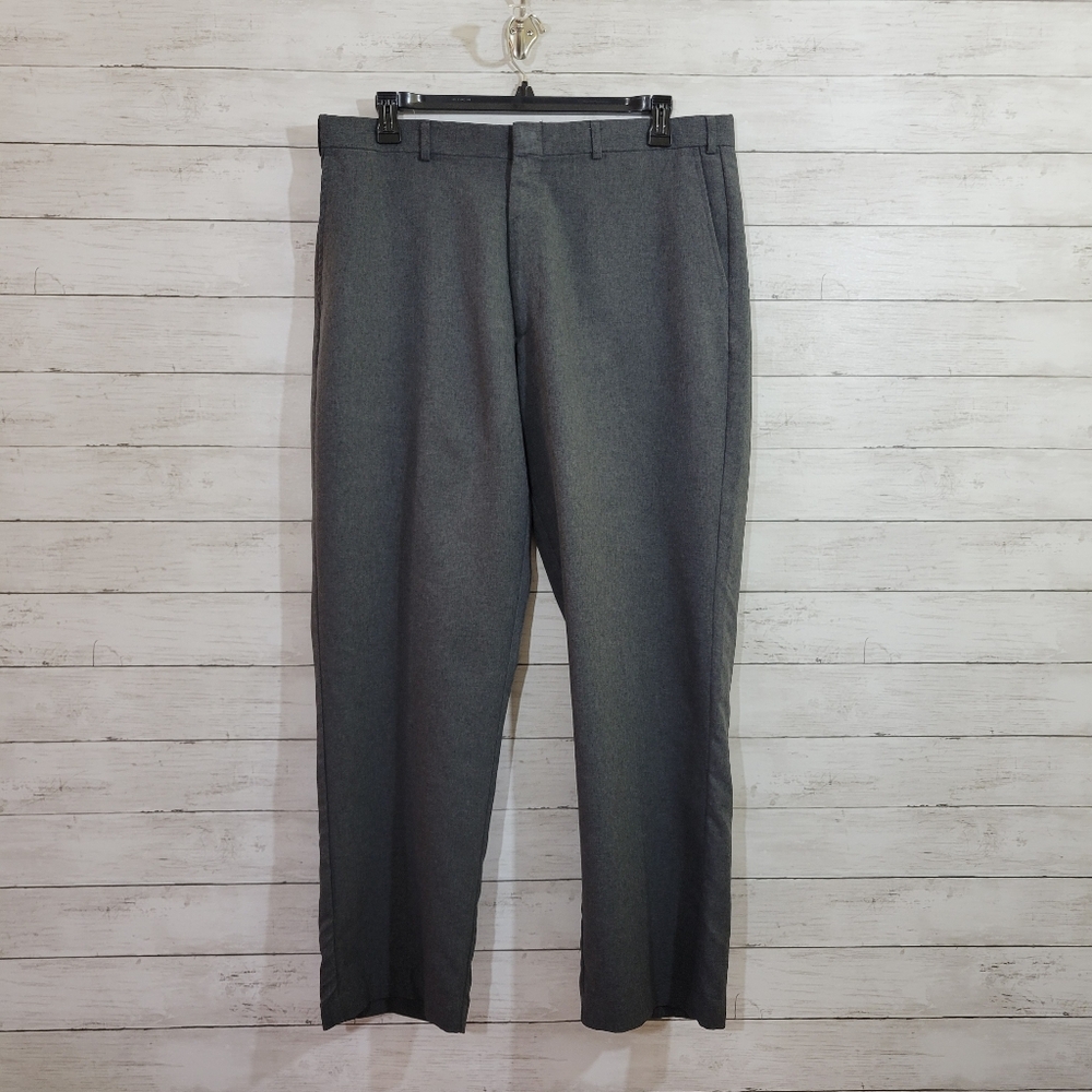 Vintage Haband Men's‎ Charcoal Gray Dress Pants 39x30 Polyester Slacks Retro Y2K